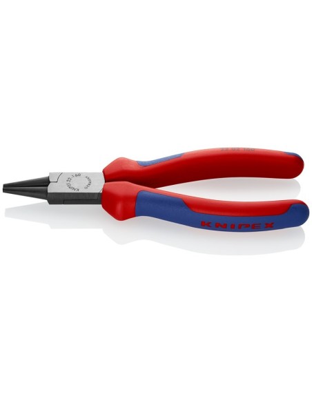 Alicate de boca redonda con fundas multicomponentes negro atramentado 160 mm KNIPEX 22 02 160