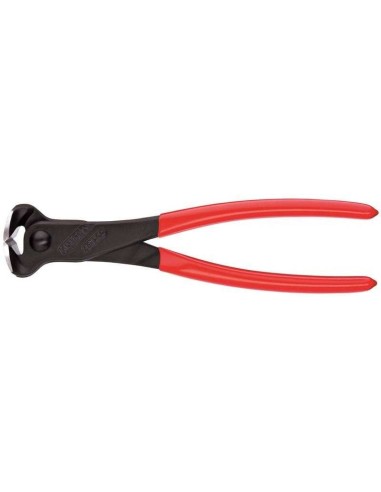 Alicate de corte frontal recubiertos de plástico negro atramentado 200 mm (cartulina autoservicio/blíster) KNIPEX 68 01 200 SB