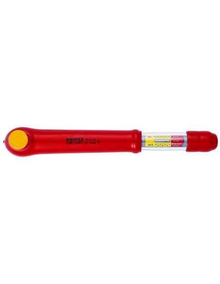 Llave dinamométrica con cuadradillo externo, reversible 385 mm (cartulina autoservicio/blíster) KNIPEX 98 33 50