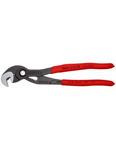 Llave múltiple ajustable recubiertos de plástico antideslizante gris atramentado 250 mm KNIPEX 87 41 250