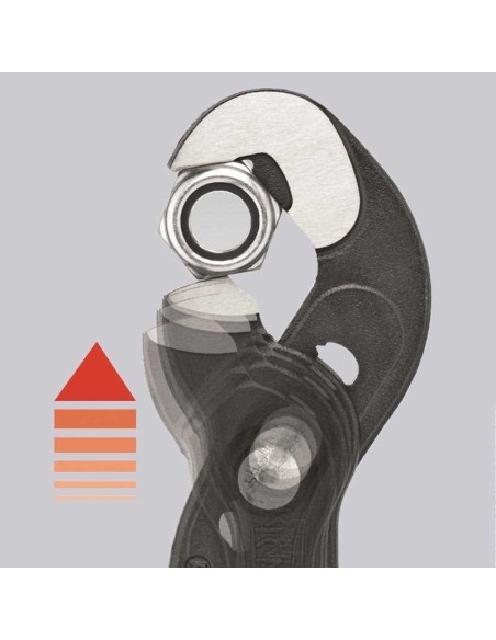 Llave múltiple ajustable recubiertos de plástico antideslizante gris atramentado 250 mm KNIPEX 87 41 250