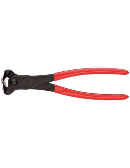 Alicate de corte frontal recubiertos de plástico negro atramentado 200 mm KNIPEX 68 01 200 EAN