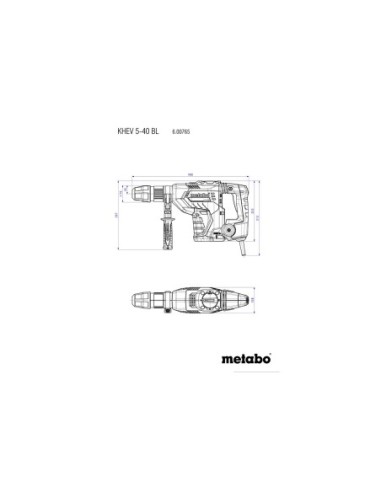 MARTILLO COMBINADO 1150W + MALETÍN METABO 600765500 KHEV 5-40 BL
