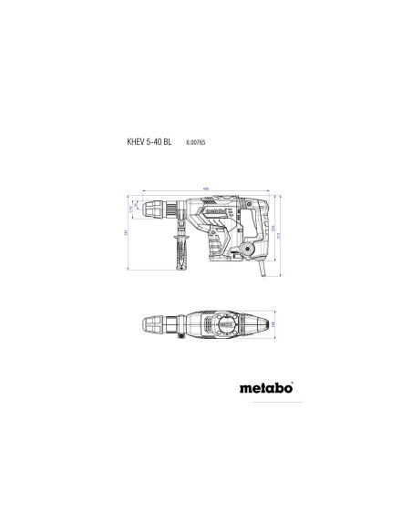 MARTILLO COMBINADO 1150W + MALETÍN METABO 600765500 KHEV 5-40 BL