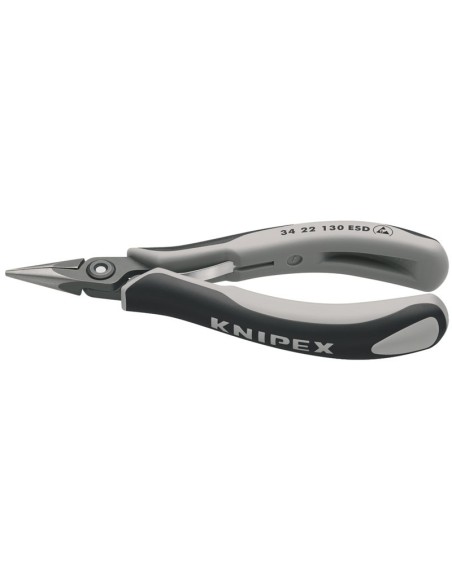 Alicate de precisión de montaje para electrónica ESD con fundas multicomponentes bruñido 135 mm KNIPEX 34 22 130 ESD