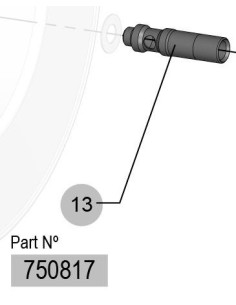 750817, EJE ROTULA 1 P/S-HD C/N.QUIM. RM-100