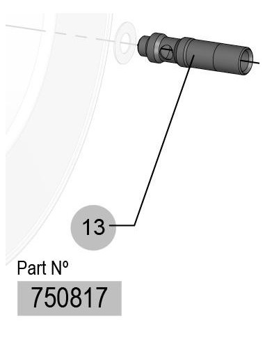 750817, EJE ROTULA 1 P/S-HD C/N.QUIM. RM-100