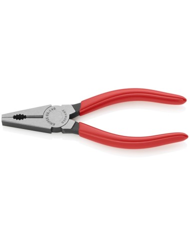 Alicate universal recubiertos de plástico negro atramentado 140 mm KNIPEX 03 01 140
