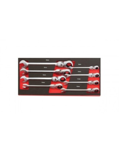 MÓDULO LLAVES COMBINADAS C/ CARRACA FLEXIBLE 8 pcs