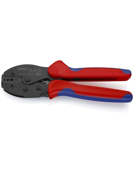 PreciForce Alicate para crimpar terminales con fundas multicomponentes bruñido 220 mm (cartulina autoservicio/blíster) KNIPEX