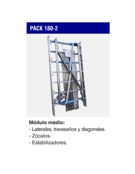 PACK-180-2 | Módulo medio para andamio RAPIDO 180