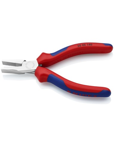 Alicate de boca plana con fundas multicomponentes cromado 140 mm KNIPEX 20 05 140