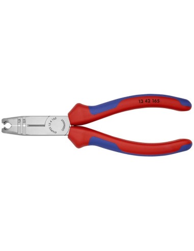 Pelacables multifuncional con fundas multicomponentes negro atramentado 165 mm (cartulina autoservicio/blíster) KNIPEX 13 42 16
