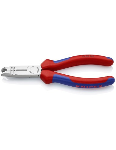 Pelacables multifuncional con fundas multicomponentes negro atramentado 165 mm (cartulina autoservicio/blíster) KNIPEX 13 42 16