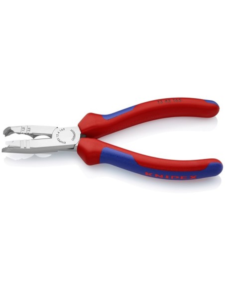 Pelacables multifuncional con fundas multicomponentes negro atramentado 165 mm (cartulina autoservicio/blíster) KNIPEX 13 42 16