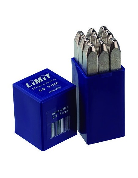 Set de punzones números para acero inoxidable 24433-2MM MARCADOR NUMEROS LIMIT PARA INOX Y METAL 2mm