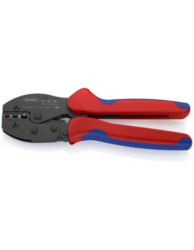 PreciForce Alicate para crimpar terminales con fundas multicomponentes bruñido 220 mm (cartulina autoservicio/blíster) KNIPEX