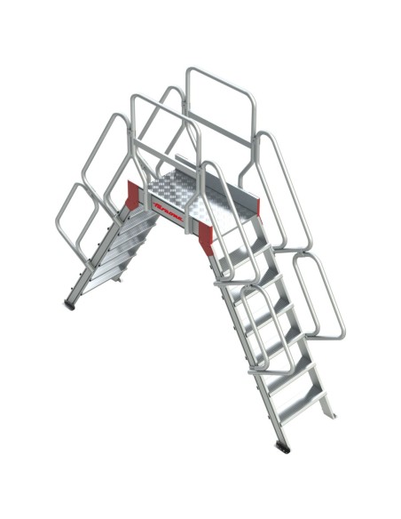 SP60 | Escalera puente de aluminio con plataforma | Inclinación 60