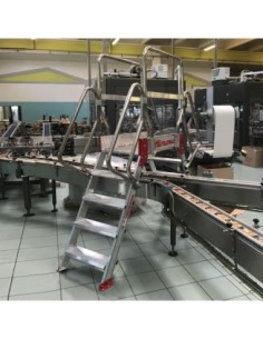 SP60 | Escalera puente de aluminio con plataforma | Inclinación 60 2