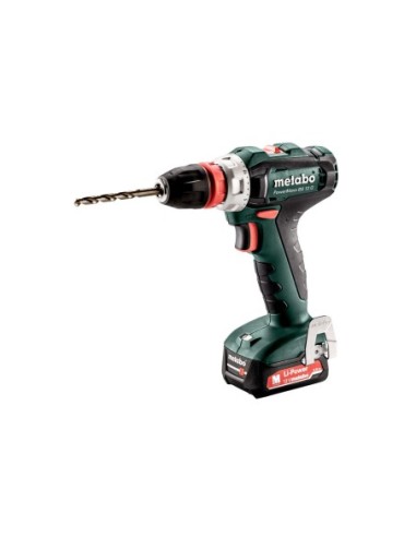 TALADRO ATORNILLADOR A BATERÍA 12V+ 2 BATERÍAS + CARGADOR + MALETÍN, METABO 601037500 PowerMaxx BS 12 Q