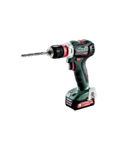 TALADRO ATORNILLADOR A BATERÍA 12 V + 2 BATERÍAS + CARGADOR + MALETÍN, METABO 601039500 PowerMaxx BS 12 BL Q