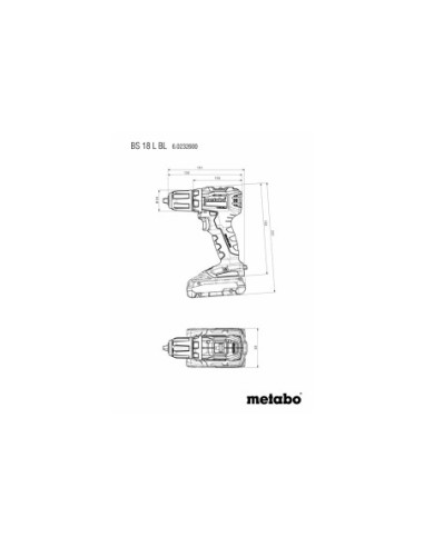 TALADRO ATORNILLADOR A BATERIA 18V + MALETIN METABO 602326840 BS 18 L BL