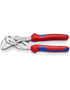 Tenaza llave con mordazas rugosas con fundas multicomponentes cromado 150 mm KNIPEX 86 05 150 S02
