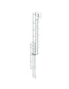 SVS1 | Escalera vertical de seguridad con jaula y descansillo