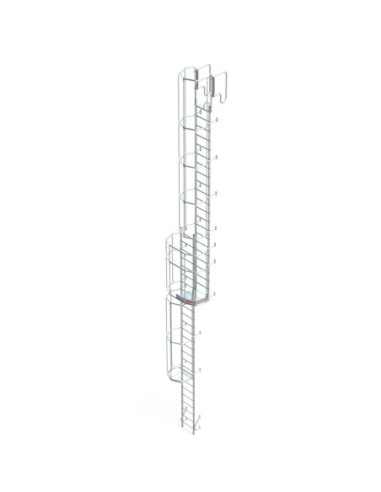 SVS1 | Escalera vertical de seguridad con jaula y descansillo