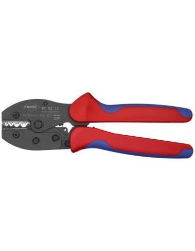 PreciForce Alicate para crimpar terminales con fundas multicomponentes bruñido 220 mm (cartulina autoservicio/blíster) KNIPEX