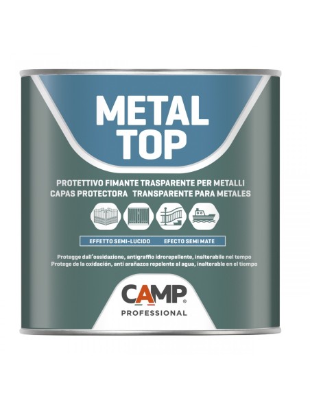 Protector transparente para metales a base de resinas METAL TOP