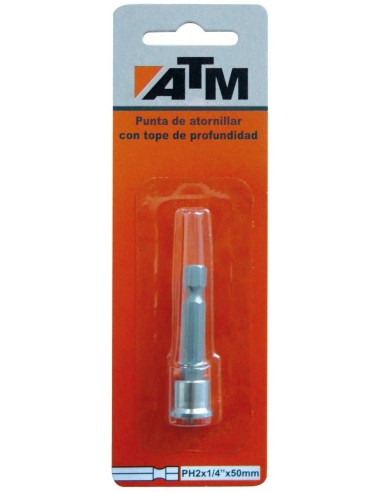 Puntas de atornillar con tope de profundidad en blister individual