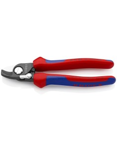 Tijeras cortacables con muelle de apertura con fundas multicomponentes bruñido 165 mm KNIPEX 95 22 165