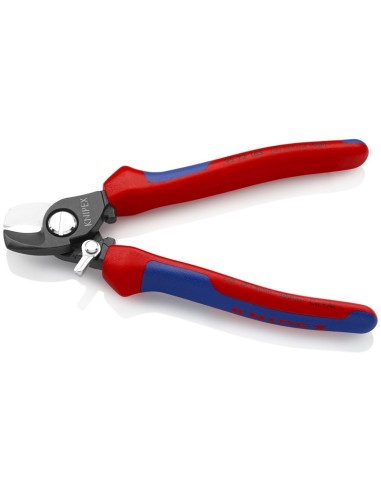 Tijeras cortacables con muelle de apertura con fundas multicomponentes bruñido 165 mm KNIPEX 95 22 165