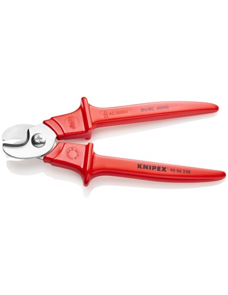 Tijeras cortacables mangos con revestimiento de plástico aislados, con revestimiento de plástico, según norma VDE 230 mm (cartu