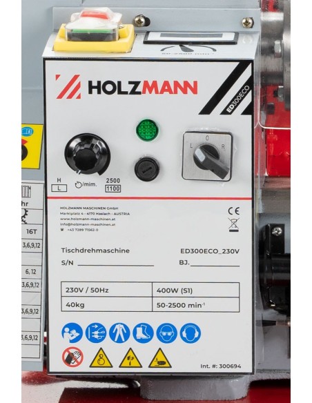 Torno para metal | ED300ECO_230V Holzmann