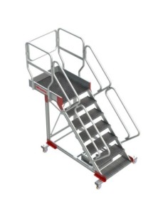 SB-T | Escalera con plataforma y cuatro ruedas | TRAMEX