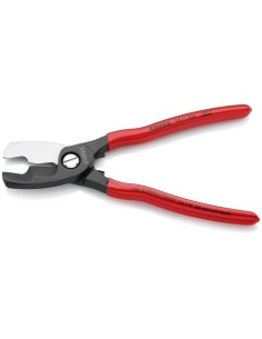 Tijeras cortacables con filo de corte doble recubiertos de plástico bruñido 200 mm KNIPEX 95 11 200 2