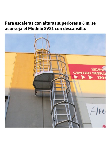 SVS2 | Escalera vertical de seguridad con jaula de protección