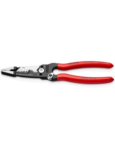 WireStripper Alicate de electricista multifunción modelo americano recubiertos de plástico negro atramentado 200 mm KNIPEX 13 7