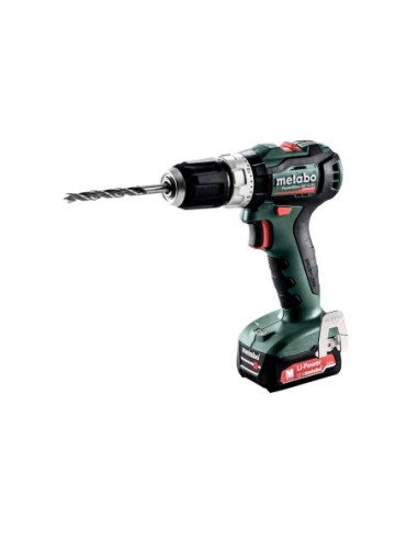 TALADRO ATORNILLADOR DE PERCUSIÓN A BATERÍA 12V + 2 BATERÍAS + CARGADOR + MALETÍN, METABO 601077500 PowerMaxx SB 12 BL