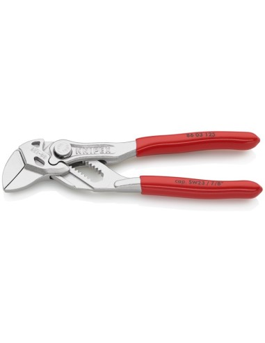 Tenaza llave mini alicate y llave en una sola herramienta recubiertos de plástico cromado 125 mm (cartulina autoservicio/blíste