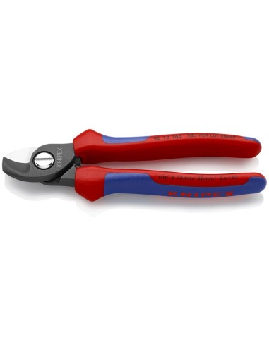 Tijeras cortacables con fundas multicomponentes bruñido 165 mm KNIPEX 95 12 165