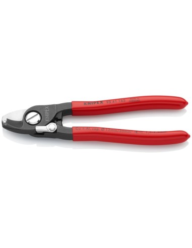 Tijeras cortacables recubiertos de plástico bruñido 165 mm KNIPEX 95 41 165