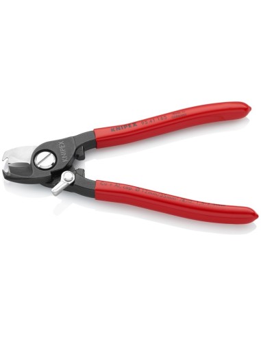 Tijeras cortacables recubiertos de plástico bruñido 165 mm KNIPEX 95 41 165