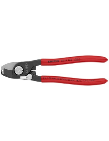 Tijeras cortacables recubiertos de plástico bruñido 165 mm KNIPEX 95 41 165