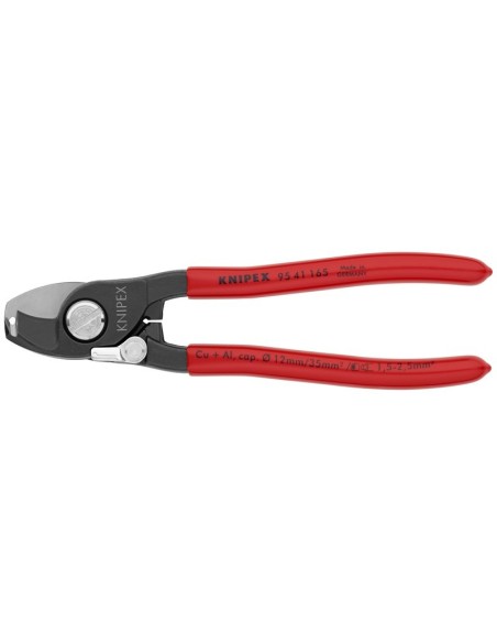 Tijeras cortacables recubiertos de plástico bruñido 165 mm KNIPEX 95 41 165