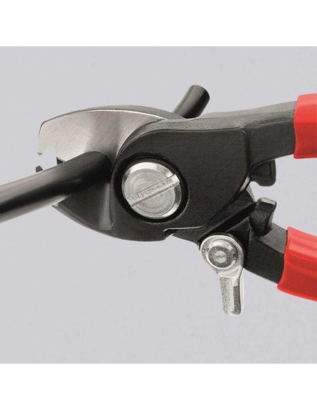 Tijeras cortacables recubiertos de plástico bruñido 165 mm KNIPEX 95 41 165