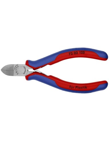 Alicate de corte diagonal para plásticos con fundas multicomponentes 125 mm KNIPEX 72 02 125