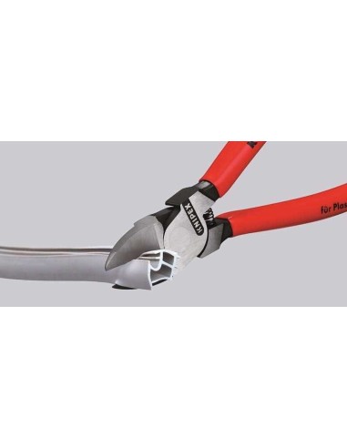 Alicate de corte diagonal para plásticos con fundas multicomponentes 125 mm KNIPEX 72 02 125